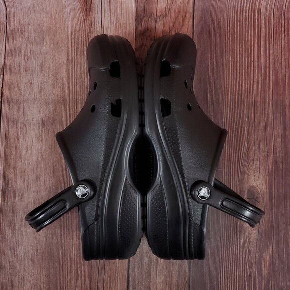 Rare Crocs Motion M10-11 W12-14 Black Capped Closed Toe Slip On Clogs Sandals - Picture 9 of 14
